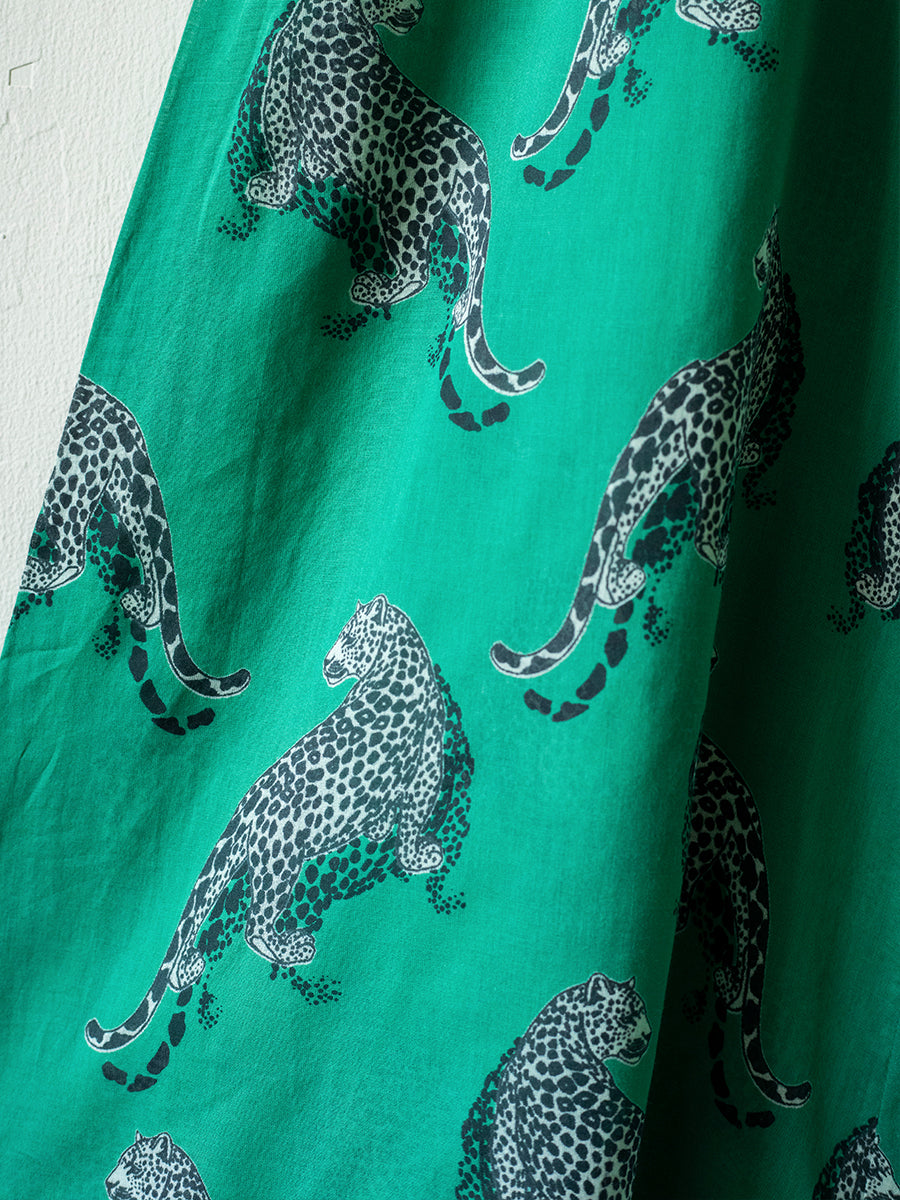 Flouncy Pant - Leopard Green｜フラウンシーパンツ - レオパードグリーン