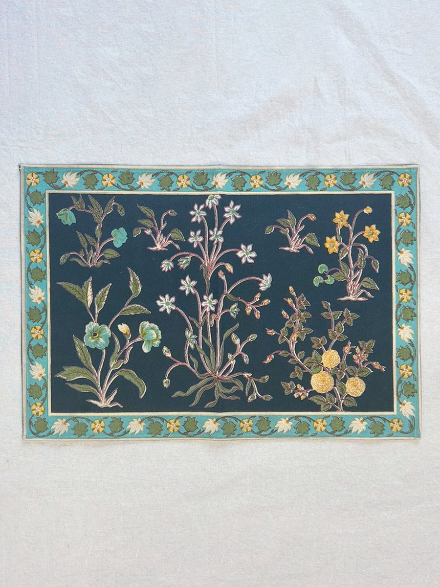 Printed Mat - Humming Bird Natural｜ランチョンマット - ハミングバード ナチュラル