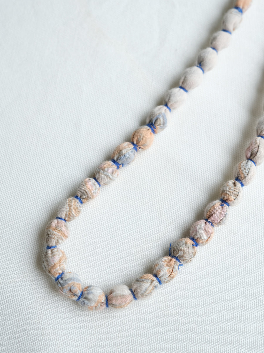 Fabric Beads Mala - Beige ｜ ファブリックビーズマーラー - ベージュ