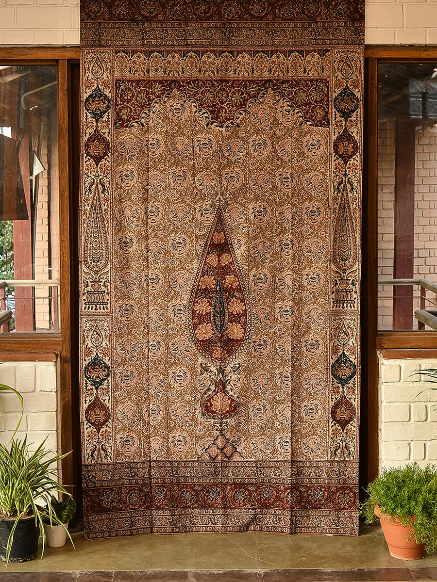 Kalamkari Sheeting Curtain - RED｜カラムカリ シーティングカーテン - レッド