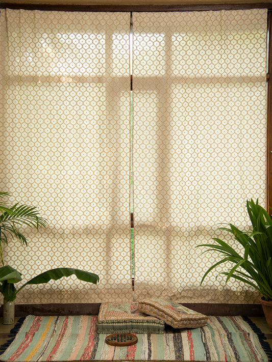 Handloom Curtain : Jaal Beige